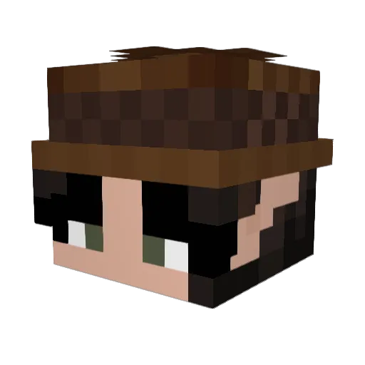 illegalworm Minecraft avatar head, 3D render