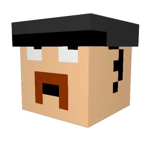 illegible13 Minecraft avatar head, 3D render