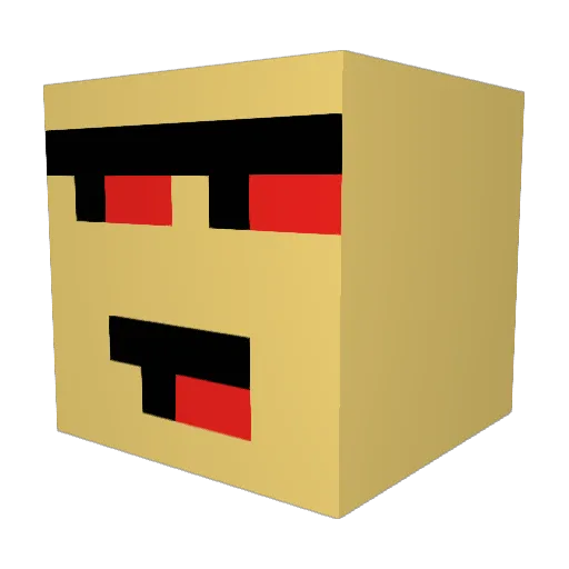 illess Minecraft avatar head, 3D render