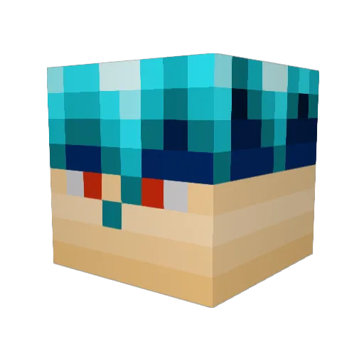 illiillililili Minecraft avatar head, 3D render