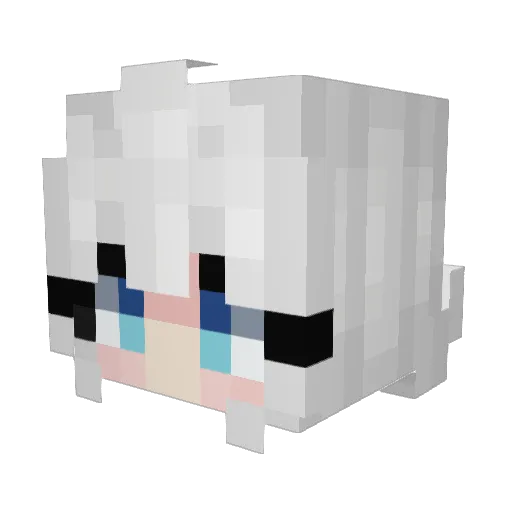 illlit Minecraft avatar head, 3D render