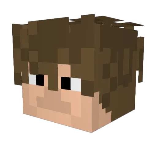 illllusion Minecraft avatar head, 3D render