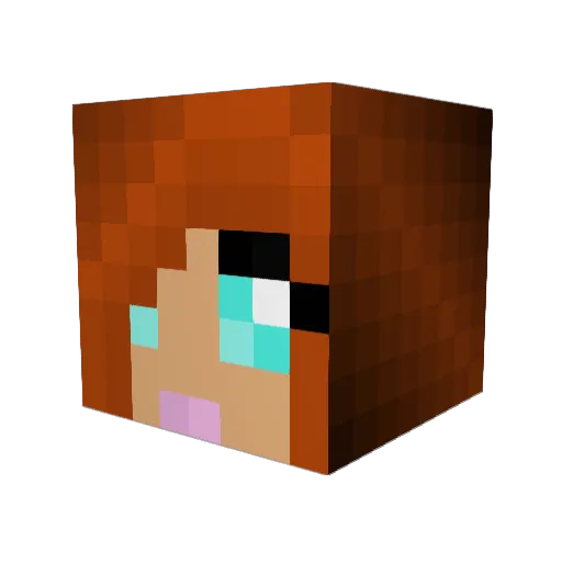 illmuri Minecraft avatar head, 3D render
