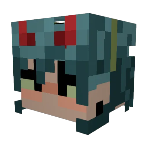 illumaii Minecraft avatar head, 3D render