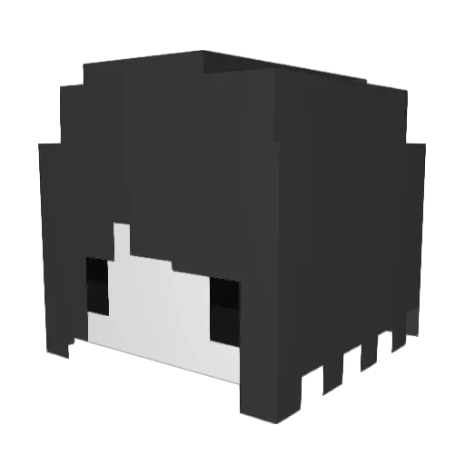 illuminahearts Minecraft avatar head, 3D render