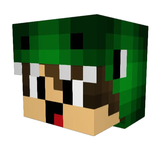 illuminator1 Minecraft avatar head, 3D render