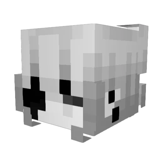 illummi Minecraft avatar head, 3D render
