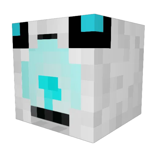 illusination Minecraft avatar head, 3D render