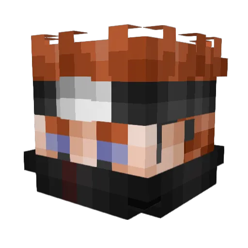 illusionZlol Minecraft avatar head, 3D render