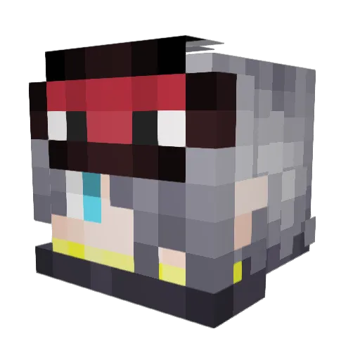 illusionary03 Minecraft avatar head, 3D render