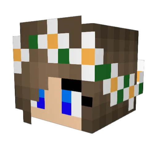 illusu_ Minecraft avatar head, 3D render