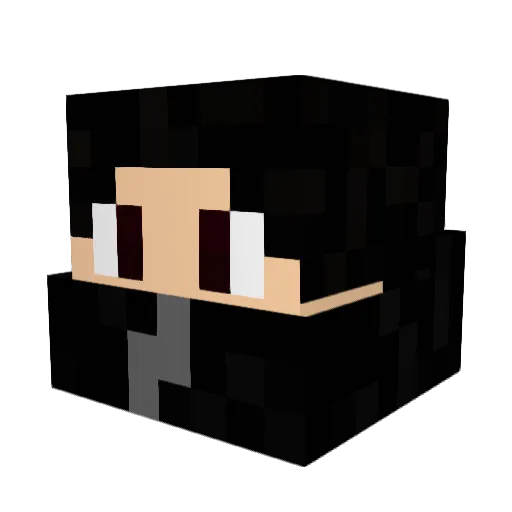 illuziu Minecraft avatar head, 3D render
