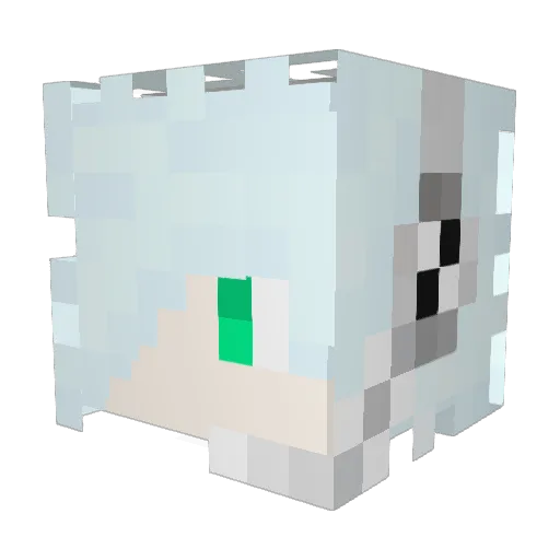 illyaks Minecraft avatar head, 3D render
