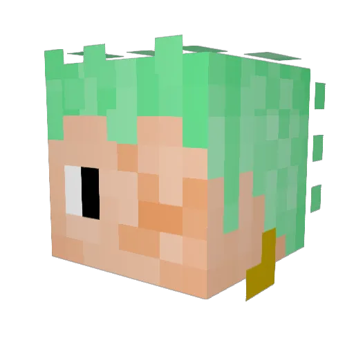 illybay Minecraft avatar head, 3D render