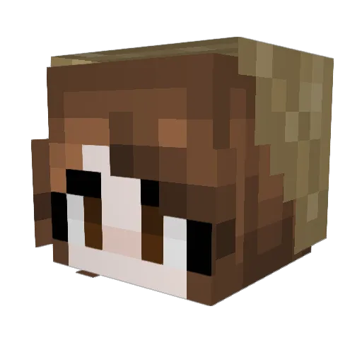 illybetta Minecraft avatar head, 3D render