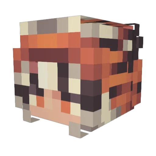 iloavi Minecraft avatar head, 3D render