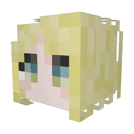 ilomilo1_ Minecraft avatar head, 3D render