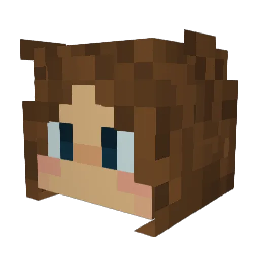 ilonakunnas Minecraft avatar head, 3D render