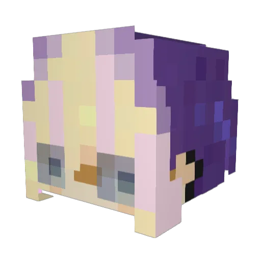 ilonamato Minecraft avatar head, 3D render
