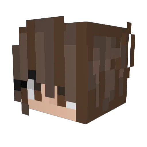 ilonaverstappen Minecraft avatar head, 3D render