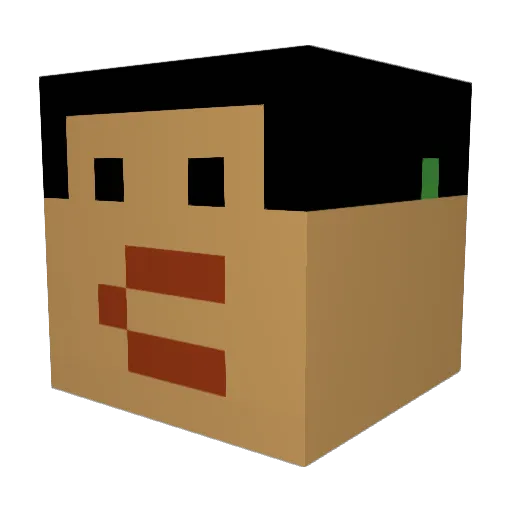 iloveapplejuice Minecraft avatar head, 3D render