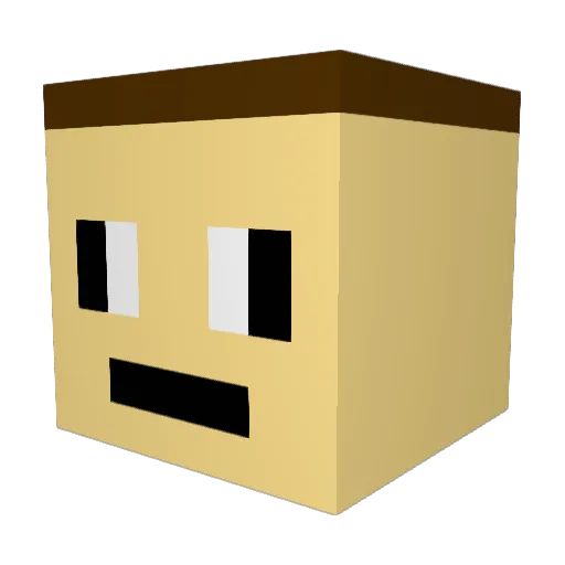 iloveblockgamez Minecraft avatar head, 3D render