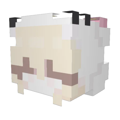 ilovecalpol Minecraft avatar head, 3D render