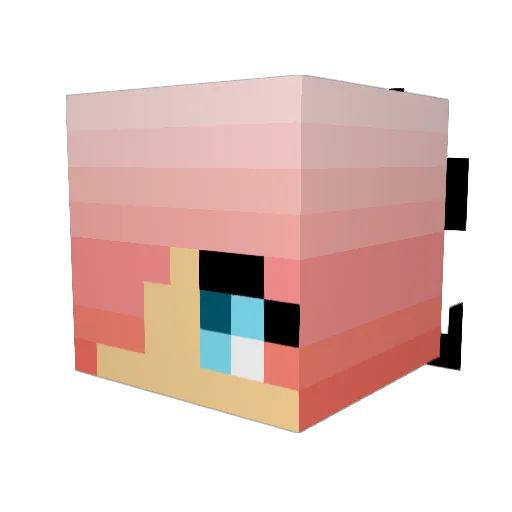 ilovecg Minecraft avatar head, 3D render