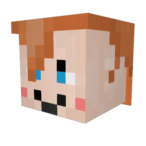 ilovecusak Minecraft avatar head, 3D render