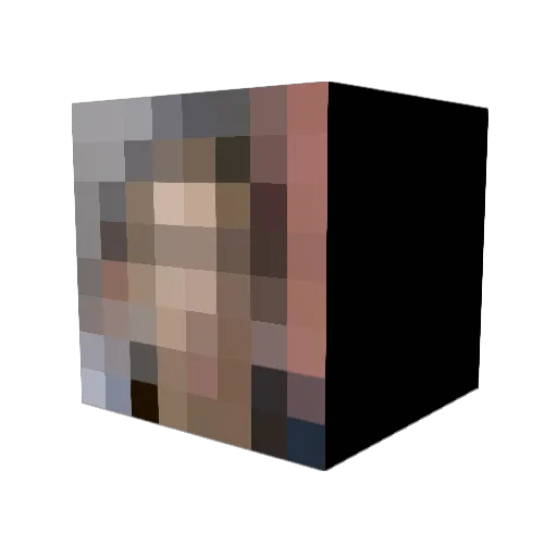 ilovegreed Minecraft avatar head, 3D render