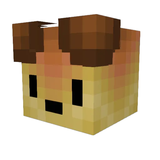 ilovehananim Minecraft avatar head, 3D render