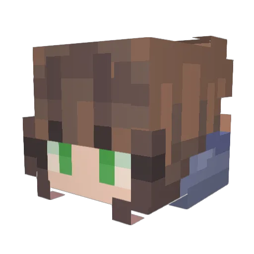 ilovejasmine Minecraft avatar head, 3D render