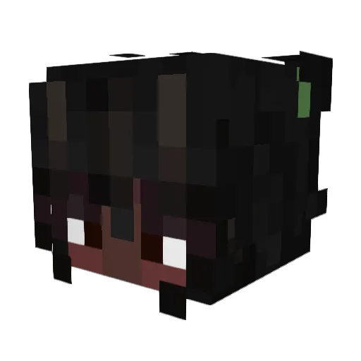 ilovem1na Minecraft avatar head, 3D render