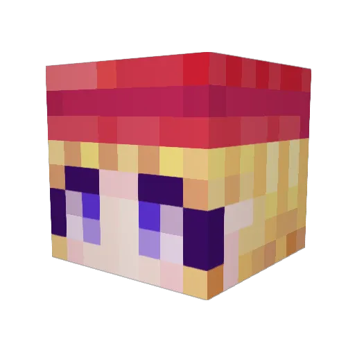 ilovepossums666 Minecraft avatar head, 3D render