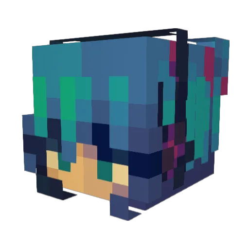 iloveraygun Minecraft avatar head, 3D render