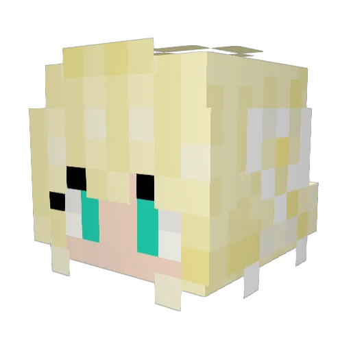 ilovesykkuno Minecraft avatar head, 3D render
