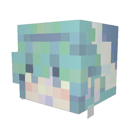 ilovesyous Minecraft avatar head, 3D render