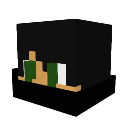 ilovet Minecraft avatar head, 3D render