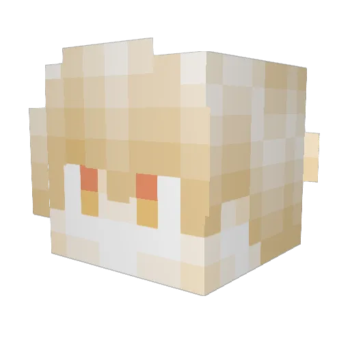 iloveudon Minecraft avatar head, 3D render