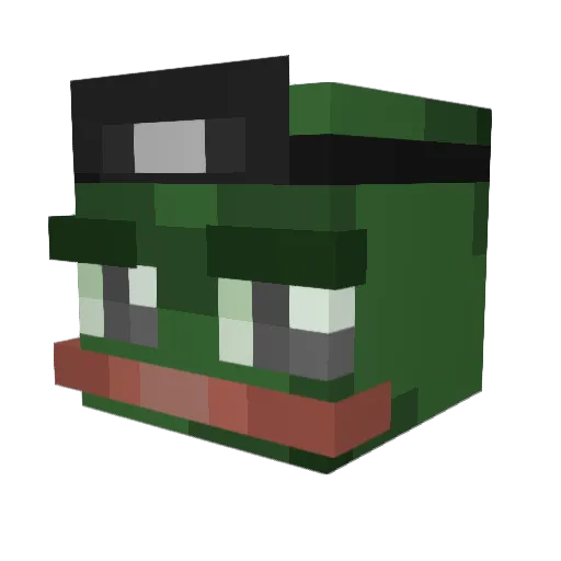 ilovevox Minecraft avatar head, 3D render