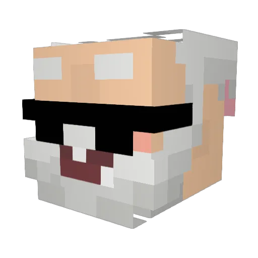 iloveyamom Minecraft avatar head, 3D render