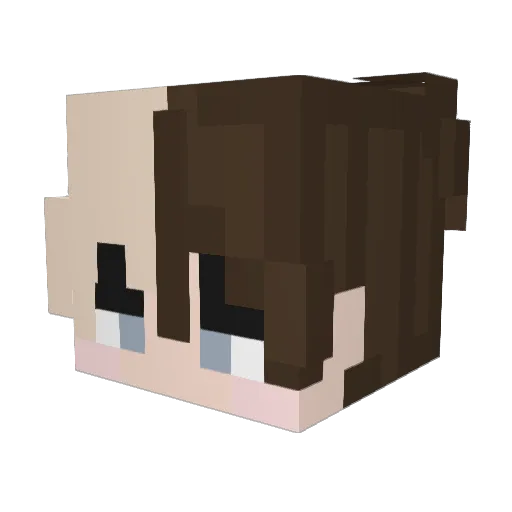 iloveyouearl Minecraft avatar head, 3D render