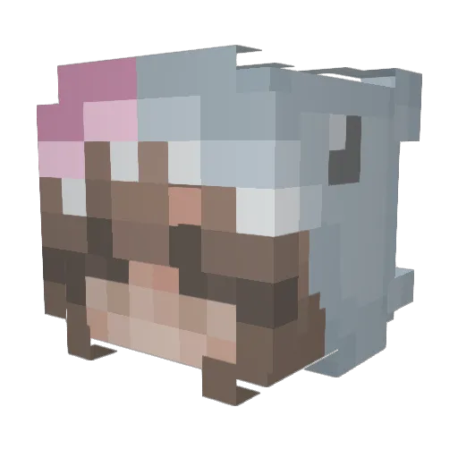 ilpera69 Minecraft avatar head, 3D render