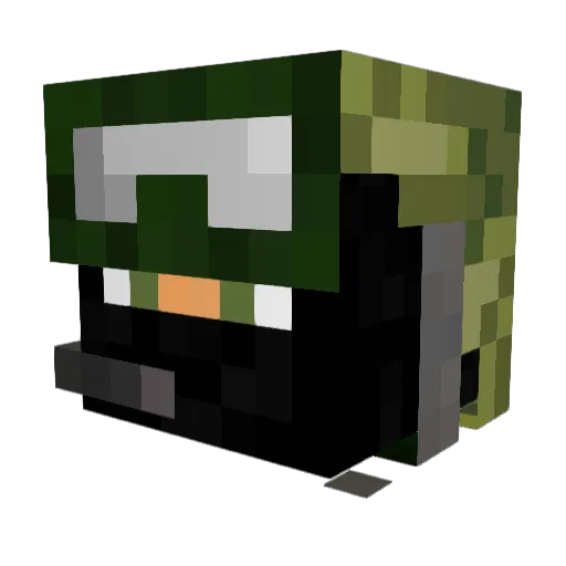 ilrese Minecraft avatar head, 3D render