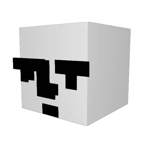 ilrip Minecraft avatar head, 3D render
