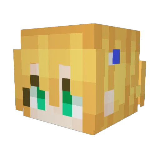 ilsal Minecraft avatar head, 3D render