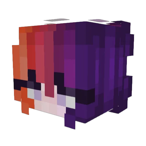 ilseENmo Minecraft avatar head, 3D render