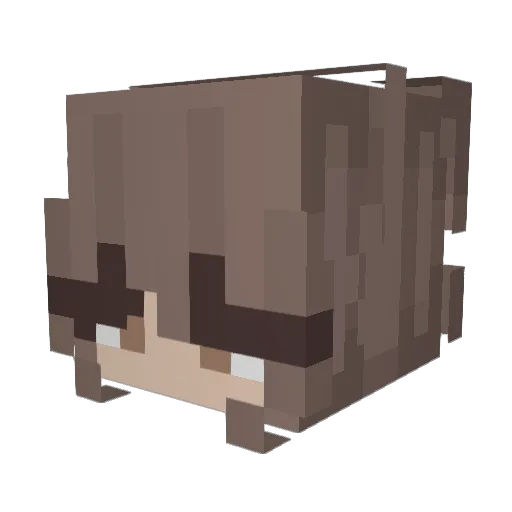 ilu_ Minecraft avatar head, 3D render