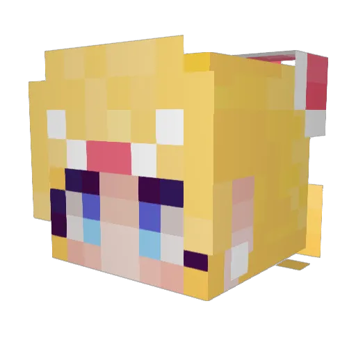 ilubphysics Minecraft avatar head, 3D render