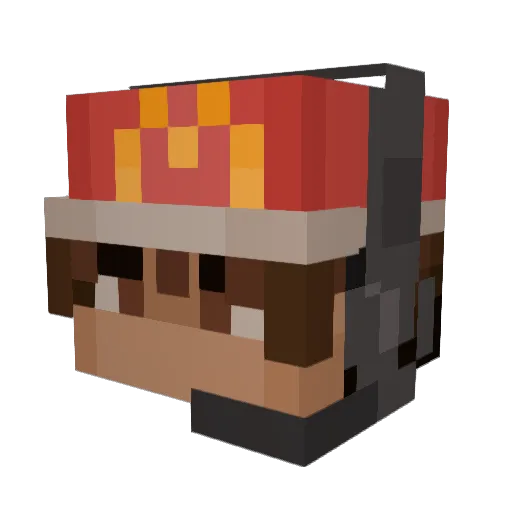 iluchszz Minecraft avatar head, 3D render
